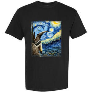 Artistic Anteater Van Gogh Style Starry Night Anteater Garment-Dyed Heavyweight T-Shirt