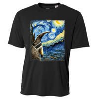 Artistic Anteater Van Gogh Style Starry Night Anteater Cooling Performance Crew T-Shirt