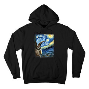 Artistic Anteater Van Gogh Style Starry Night Anteater Hoodie