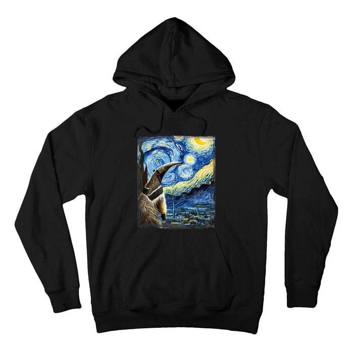 Artistic Anteater Van Gogh Style Starry Night Anteater Hoodie