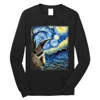 Artistic Anteater Van Gogh Style Starry Night Anteater Long Sleeve Shirt