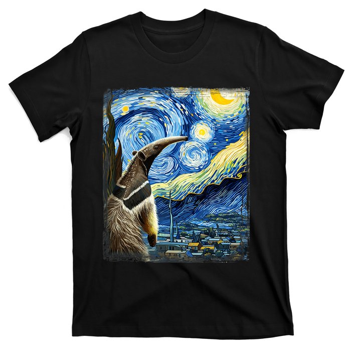 Artistic Anteater Van Gogh Style Starry Night Anteater T-Shirt