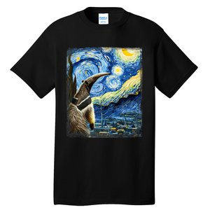 Artistic Anteater Van Gogh Style Starry Night Anteater Tall T-Shirt