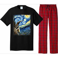 Artistic Anteater Van Gogh Style Starry Night Anteater Pajama Set