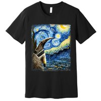 Artistic Anteater Van Gogh Style Starry Night Anteater Premium T-Shirt