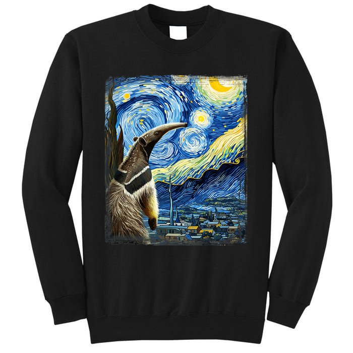 Artistic Anteater Van Gogh Style Starry Night Anteater Tall Sweatshirt