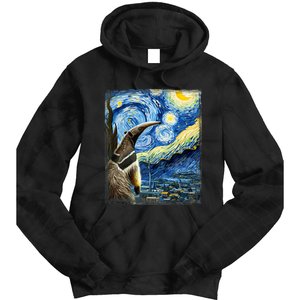 Artistic Anteater Van Gogh Style Starry Night Anteater Tie Dye Hoodie