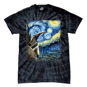 Artistic Anteater Van Gogh Style Starry Night Anteater Tie-Dye T-Shirt