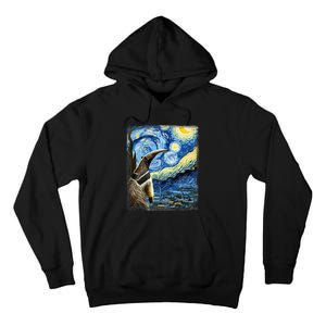 Artistic Anteater Van Gogh Style Starry Night Anteater Tall Hoodie