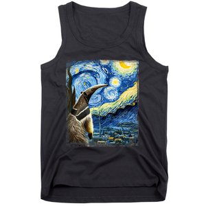 Artistic Anteater Van Gogh Style Starry Night Anteater Tank Top