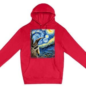 Artistic Anteater Van Gogh Style Starry Night Anteater Premium Pullover Hoodie