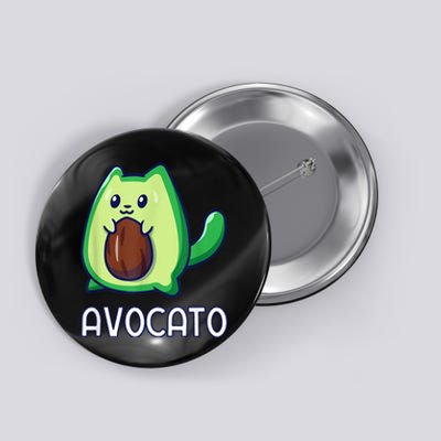 Avogato Avocado Vegan Cat Button