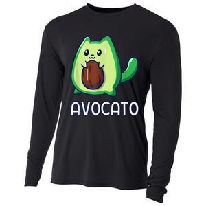 Avogato Avocado Vegan Cat Cooling Performance Long Sleeve Crew