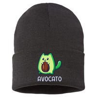 Avogato Avocado Vegan Cat Sustainable Knit Beanie