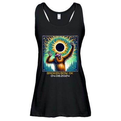 Artistic Anteater Van Gogh Style Starry Night Anteater Ladies Essential Flowy Tank