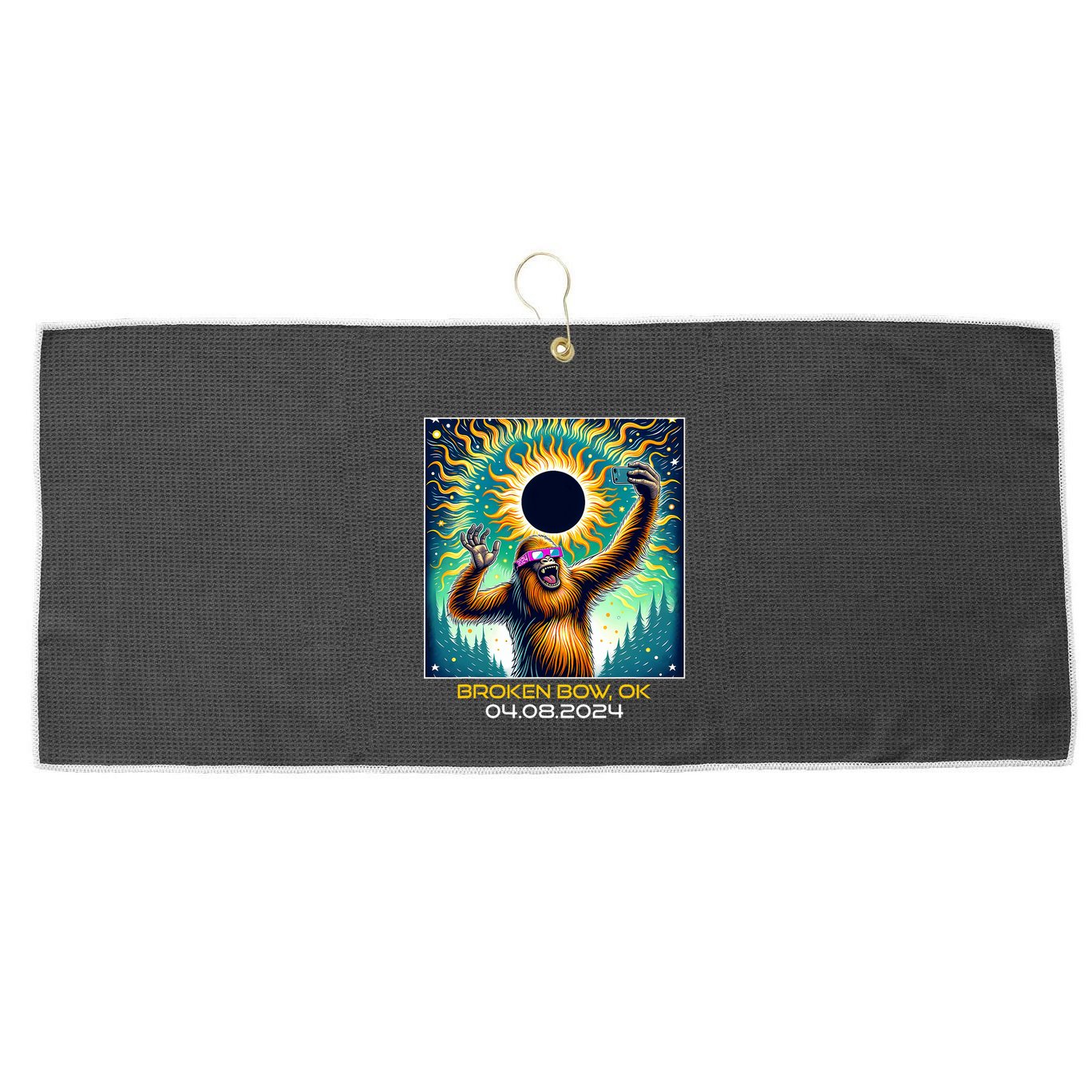 Artistic Anteater Van Gogh Style Starry Night Anteater Large Microfiber Waffle Golf Towel