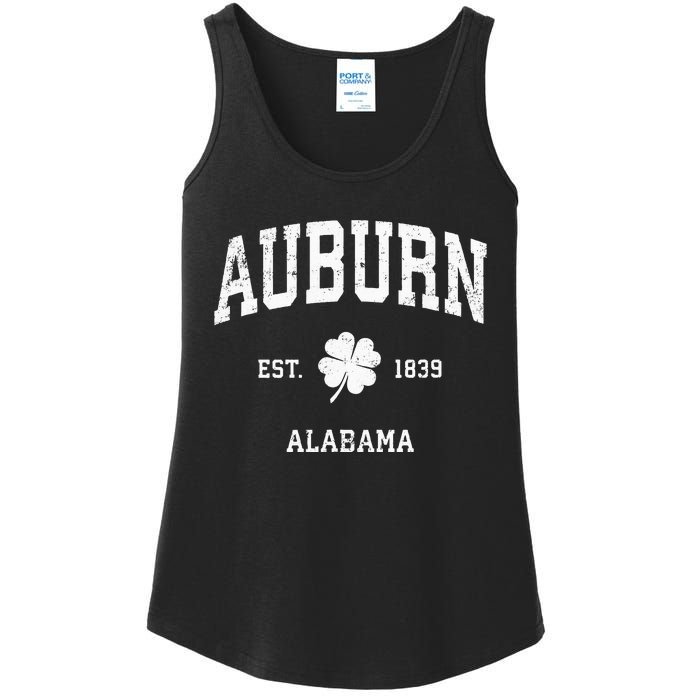 Auburn Alabama Vintage Shamrock Sports Ladies Essential Tank