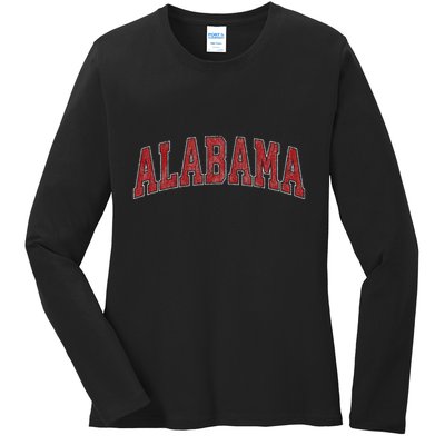 Alabama Al Vintage Sports Design Gifts Ladies Long Sleeve Shirt