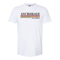 Anchorage Alaska Vintage Retro Stripes Classic Softstyle CVC T-Shirt