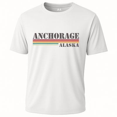 Anchorage Alaska Vintage Retro Stripes Classic Performance Shirt