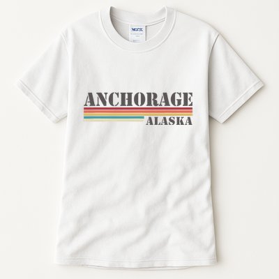 Anchorage Alaska Vintage Retro Stripes Classic Tall T-Shirt
