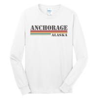 Anchorage Alaska Vintage Retro Stripes Classic Tall Long Sleeve T-Shirt