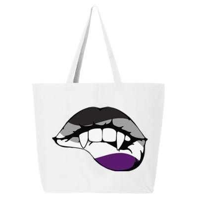 Asexual Ace Vampire Lips Fangs Costume Easy Halloween Gifts 25L Jumbo Tote