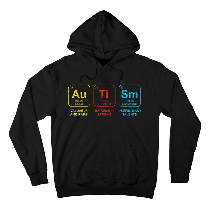 Autism Awareness Women Elements Periodic Table ASD Hoodie