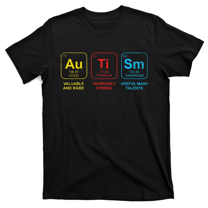 Autism Awareness Women Elements Periodic Table ASD T-Shirt