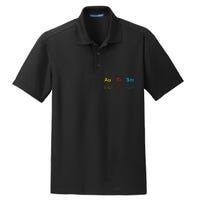 Autism Awareness Women Elements Periodic Table ASD Dry Zone Grid Polo