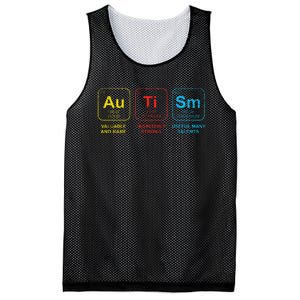 Autism Awareness Women Elements Periodic Table ASD Mesh Reversible Basketball Jersey Tank