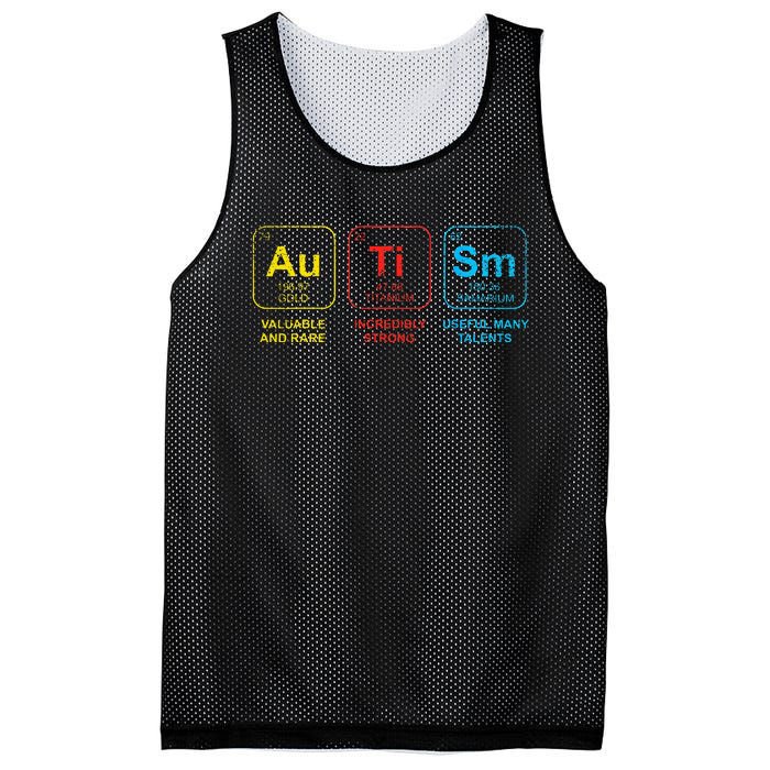 Autism Awareness Women Elements Periodic Table ASD Mesh Reversible Basketball Jersey Tank