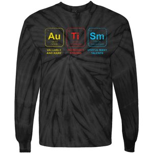 Autism Awareness Women Elements Periodic Table ASD Tie-Dye Long Sleeve Shirt