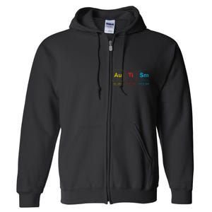 Autism Awareness Women Elements Periodic Table ASD Full Zip Hoodie