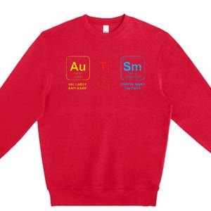 Autism Awareness Women Elements Periodic Table ASD Premium Crewneck Sweatshirt