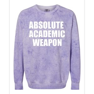 Absolute Academic Weapon Funny Trend Colorblast Crewneck Sweatshirt