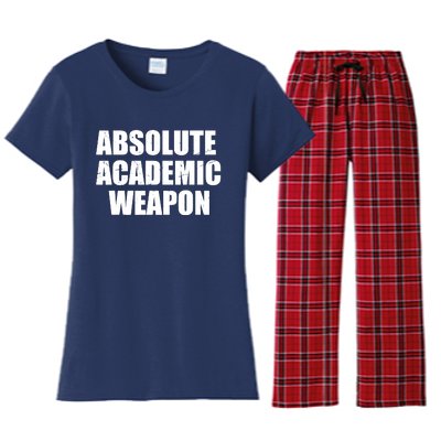 Absolute Academic Weapon Funny Trend Women's Flannel Pajama Set