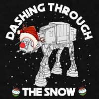 At At Walker Dashing Through The Snow Christmas Funny Ladies PosiCharge Tri-Blend Wicking Tank