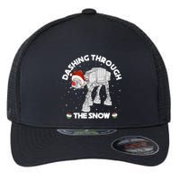 At At Walker Dashing Through The Snow Christmas Funny Flexfit Unipanel Trucker Cap