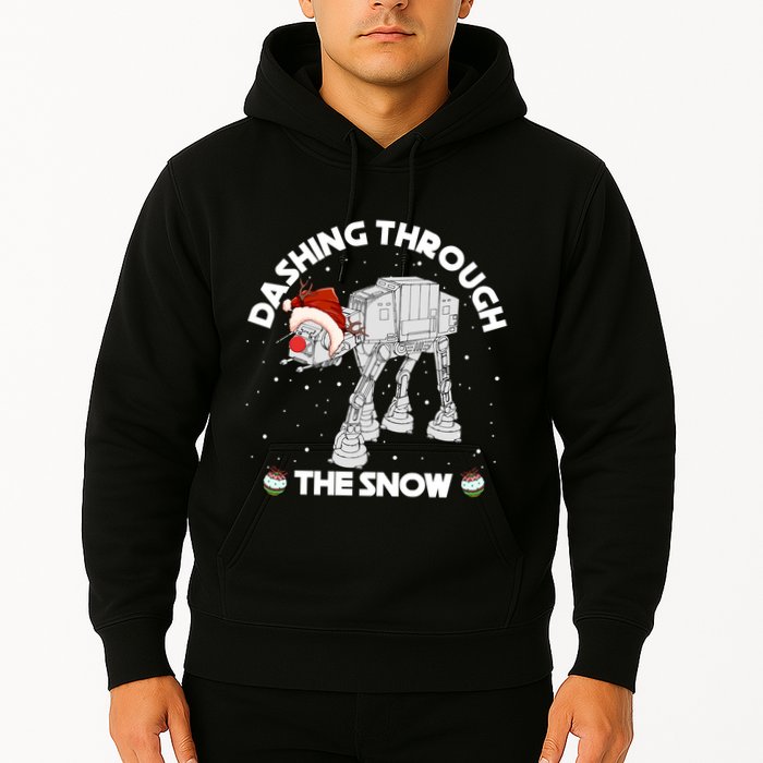At At Walker Dashing Through The Snow Christmas Funny Hoodie