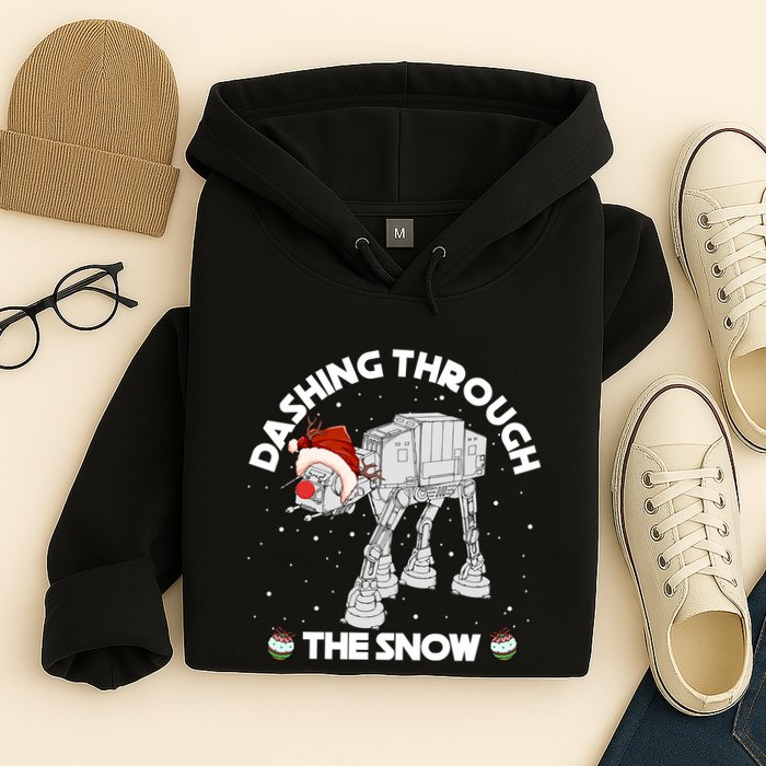 At At Walker Dashing Through The Snow Christmas Funny Hoodie