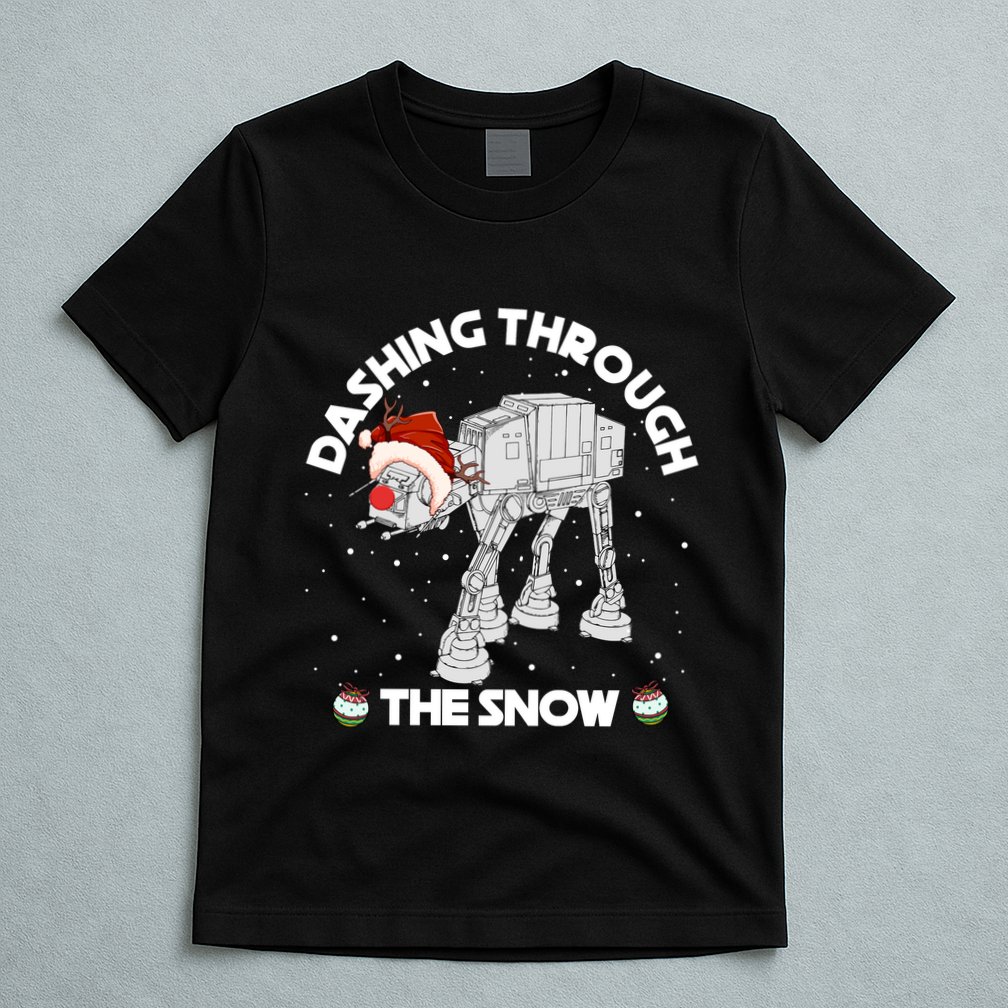 At At Walker Dashing Through The Snow Christmas Funny T-Shirt