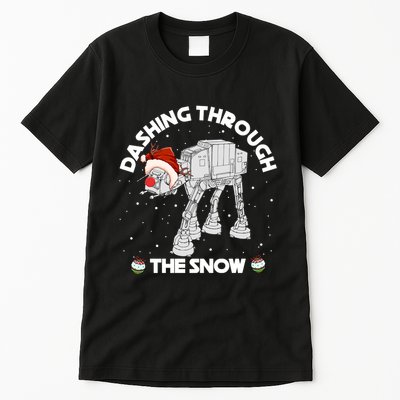 At At Walker Dashing Through The Snow Christmas Funny Tall T-Shirt