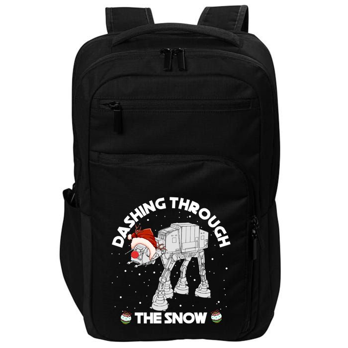 At At Walker Dashing Through The Snow Christmas Funny Impact Tech Backpack