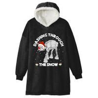 At At Walker Dashing Through The Snow Christmas Funny Hooded Wearable Blanket