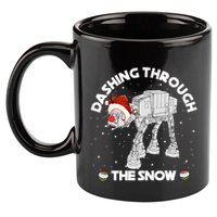 At At Walker Dashing Through The Snow Christmas Funny 11oz C Handle Ceramic Mug