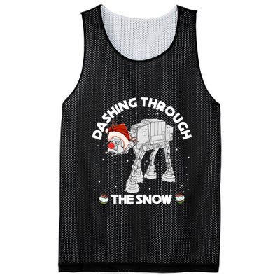 At At Walker Dashing Through The Snow Christmas Funny Mesh Reversible Basketball Jersey Tank
