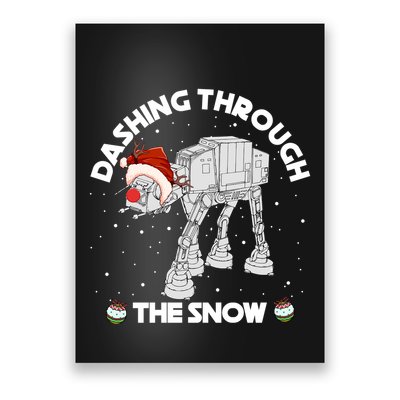 At At Walker Dashing Through The Snow Christmas Funny Poster