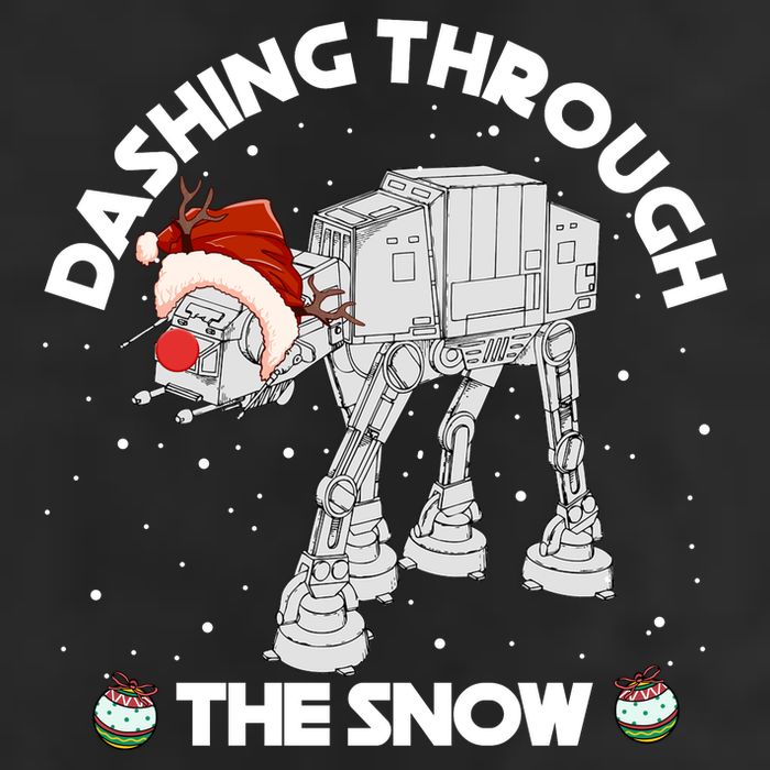 At At Walker Dashing Through The Snow Christmas Funny 25L Jumbo Tote