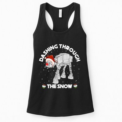 At At Walker Dashing Through The Snow Christmas Funny Womens Tank Top